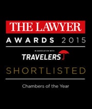 ‘Chambers of the Year’ shortlisting at the forthcoming national Lawyer Awards 2015
