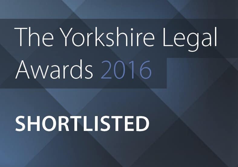 Yorkshire Legal Awards 2016 – shortlisted for ‘Chambers of the Year’