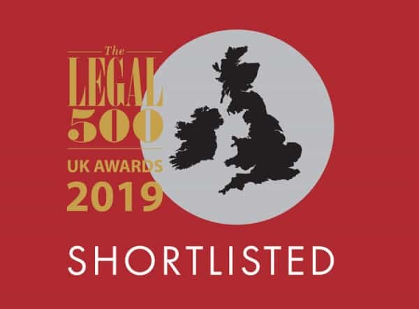 Chambers shortlisted for Regional Set of the Year [2019] by The Legal 500.