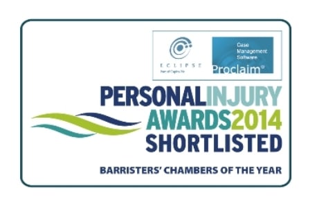 Chambers shortlisted for the Eclipse Proclaim Personal Injury Awards 2014