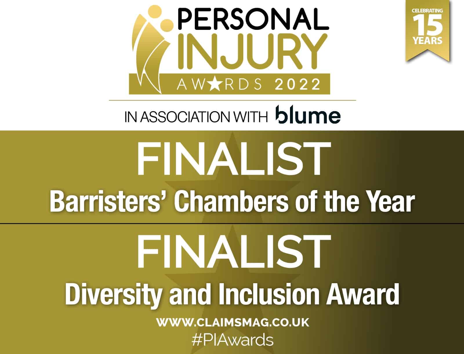 Parklane Plowden Chambers shortlisted for Barristers’ Chambers of the Year and for the Diversity and Inclusion Award 2022