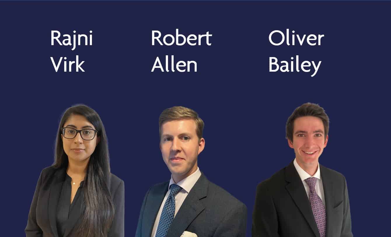 Rajni Virk, Robert Allen and Oliver Bailey accept Tenancy