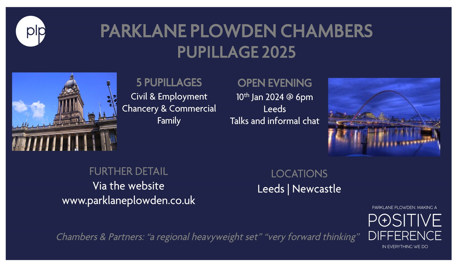 10 January 2024 | Parklane Plowden Pupillage Evening